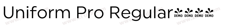 Uniform Pro Regular字体转换